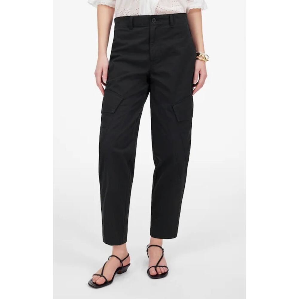 Madewell‎ | NWT Barrel Leg Utility Pants Black Twill High Rise | Sz 6